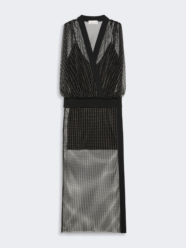 max mara long jersey and rhinestone dress