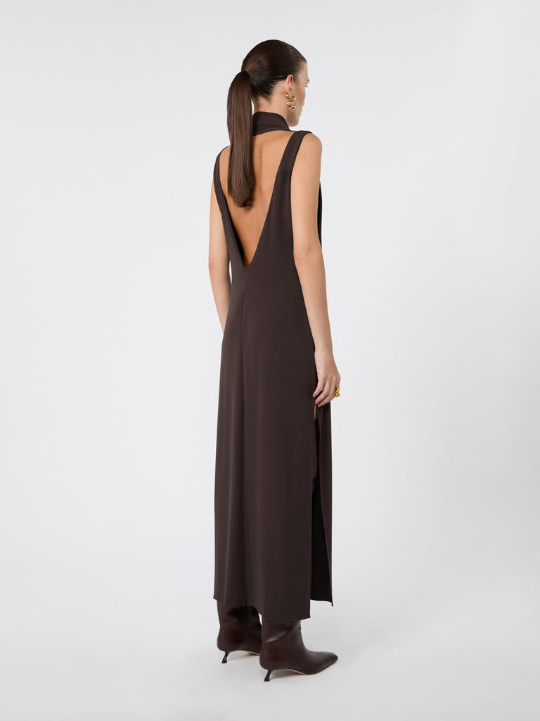 max mara long jersey dress