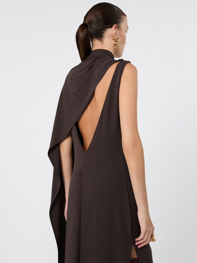 max mara long jersey dress