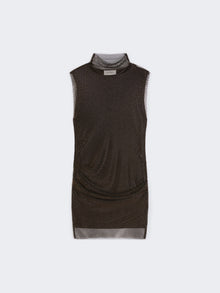 Sleeveless Dress With Rhinestones for Women - Black - Max Mara UAE