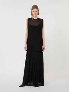 Long, Viscose Jersey Dress for Women - Black - Max Mara UAE