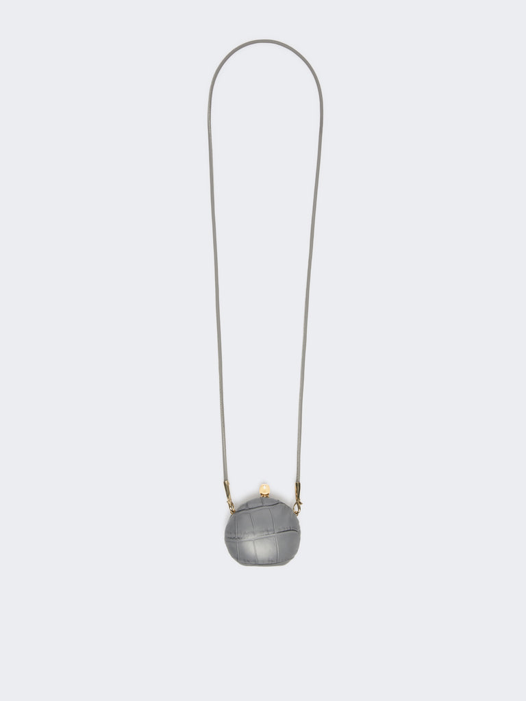 max mara calfskin "mini clutch" pendant necklace