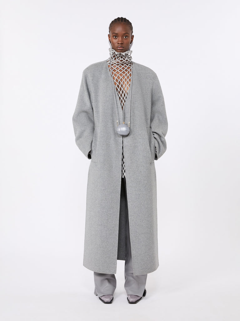 max mara calfskin "mini clutch" pendant necklace