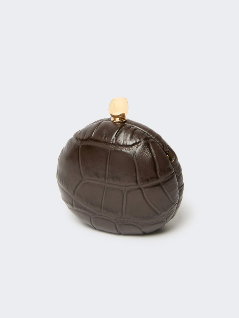 max mara calfskin "mini clutch" pendant necklace