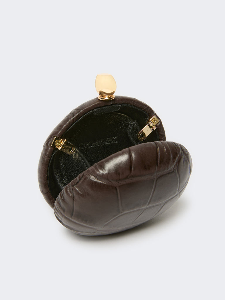 max mara calfskin "mini clutch" pendant necklace