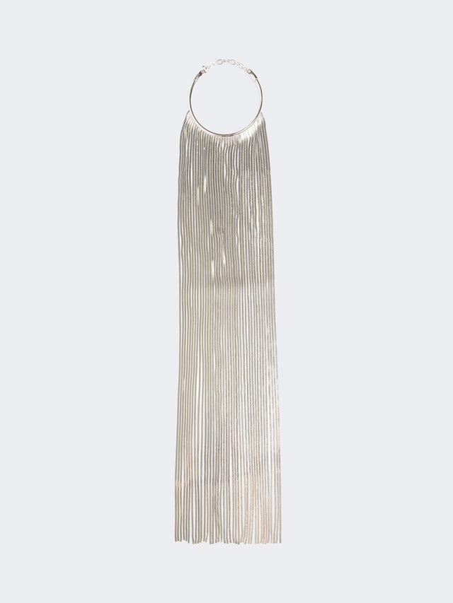max mara fringed metal necklace for women
