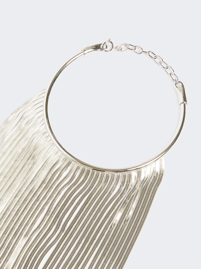 max mara fringed metal necklace