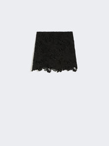 Floral Macramé Skirt for Women - Black - Max Mara UAE