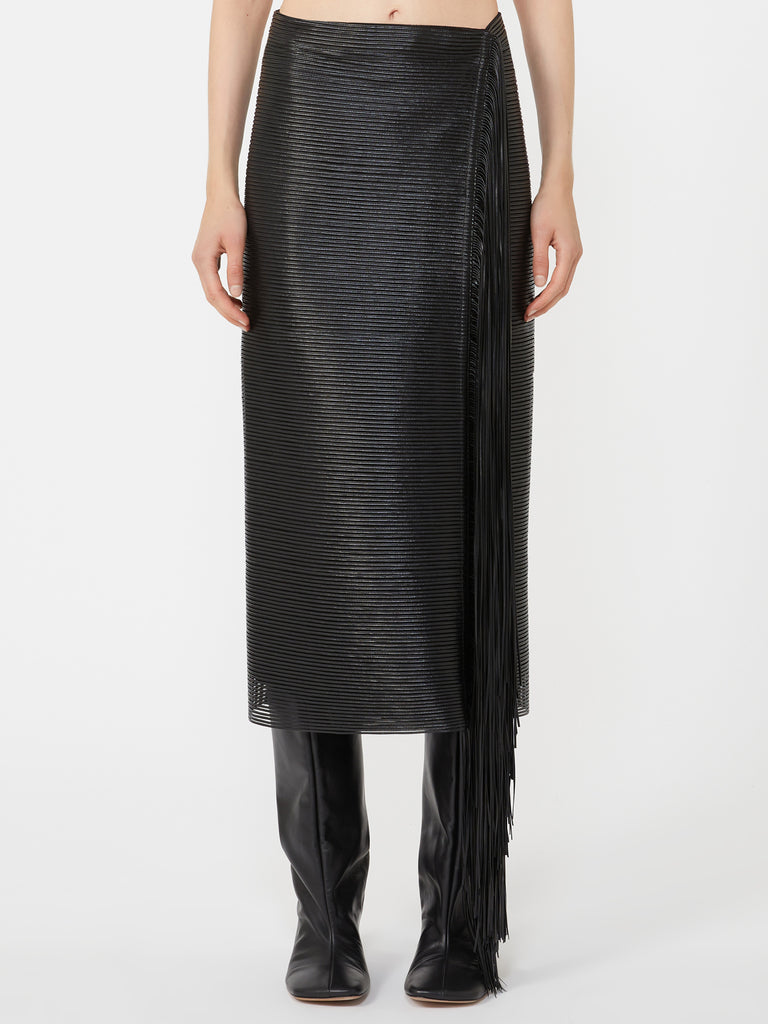 max mara midi skirt with fringes - runway