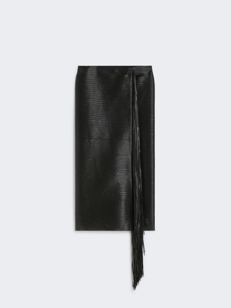 max mara midi skirt with fringes - runway