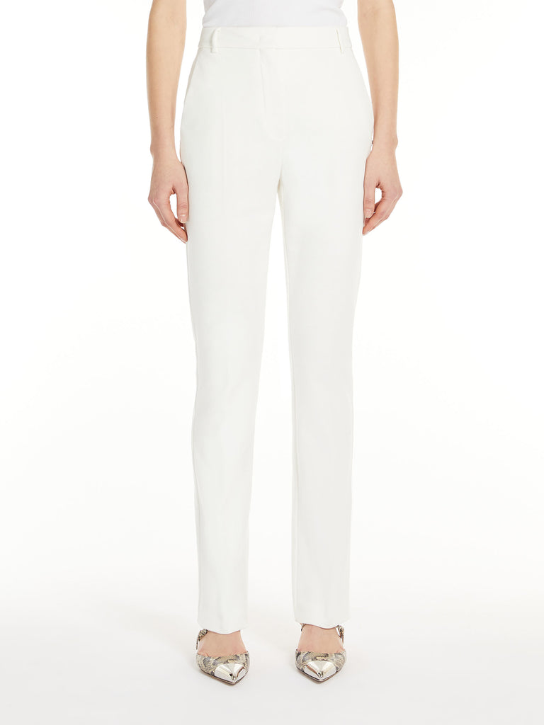 Compact jersey trousers