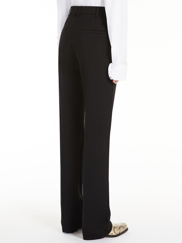 Compact jersey trousers