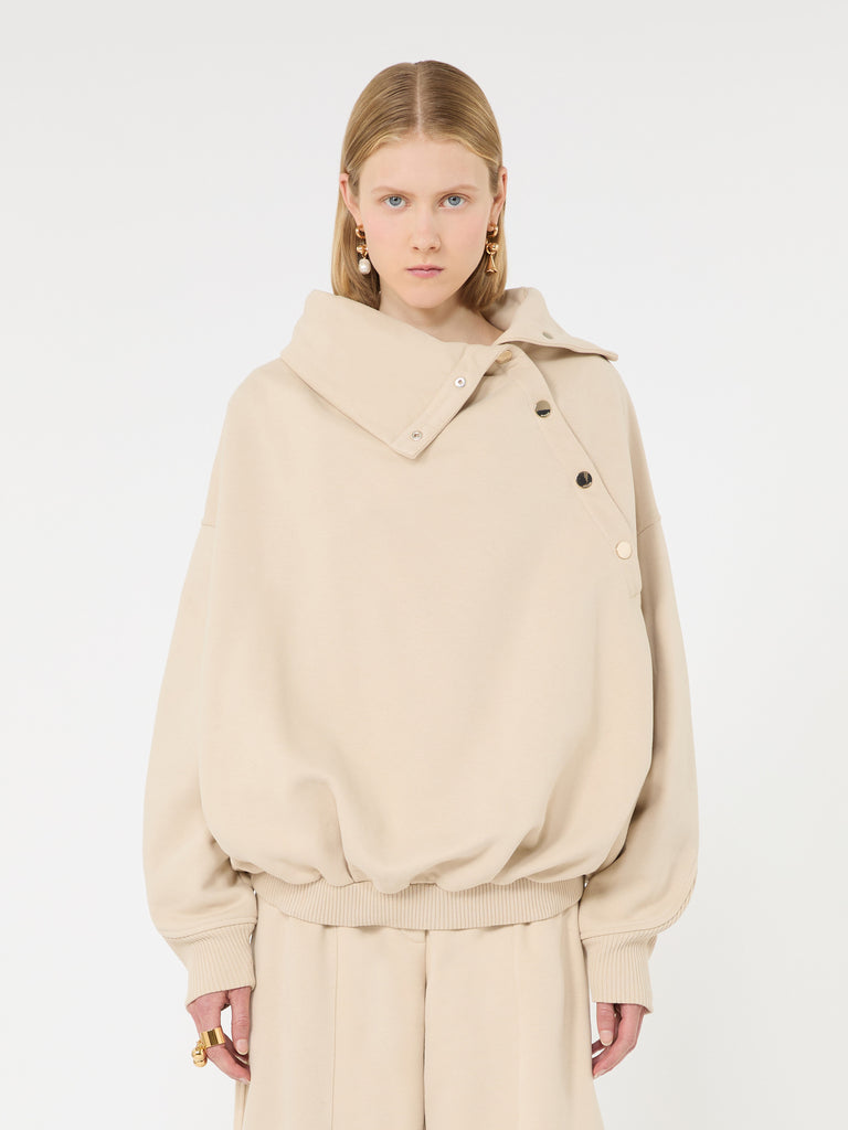 max mara oversized sweatshirt with an asymmetric fastening