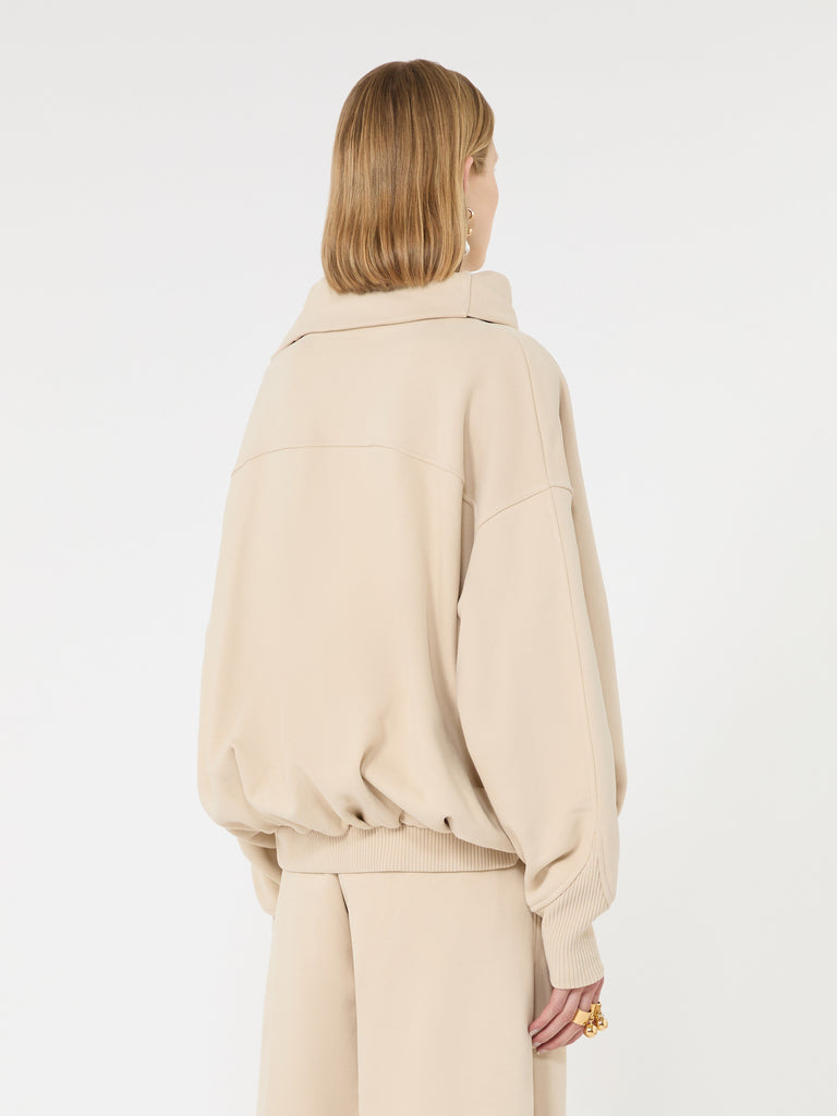 max mara oversized sweatshirt with an asymmetric fastening