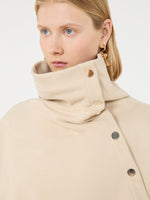 max mara oversized sweatshirt with an asymmetric fastening for women