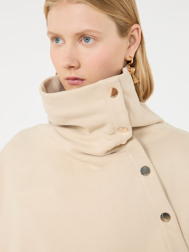 max mara oversized sweatshirt with an asymmetric fastening