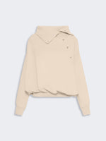 max mara oversized sweatshirt with an asymmetric fastening for women