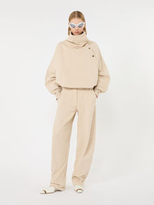 max mara oversized sweatshirt with an asymmetric fastening for women