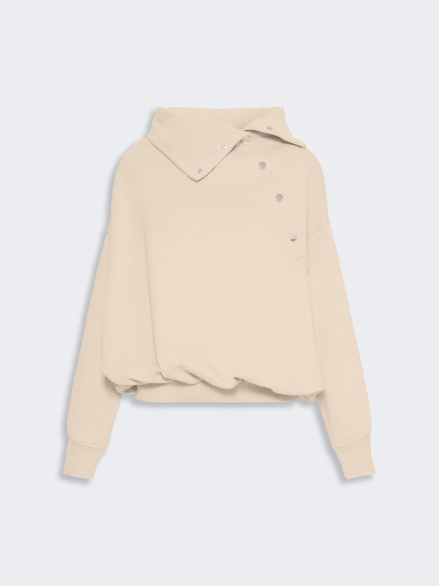 max mara oversized sweatshirt with an asymmetric fastening for women