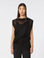 max mara two-tone lace top for women