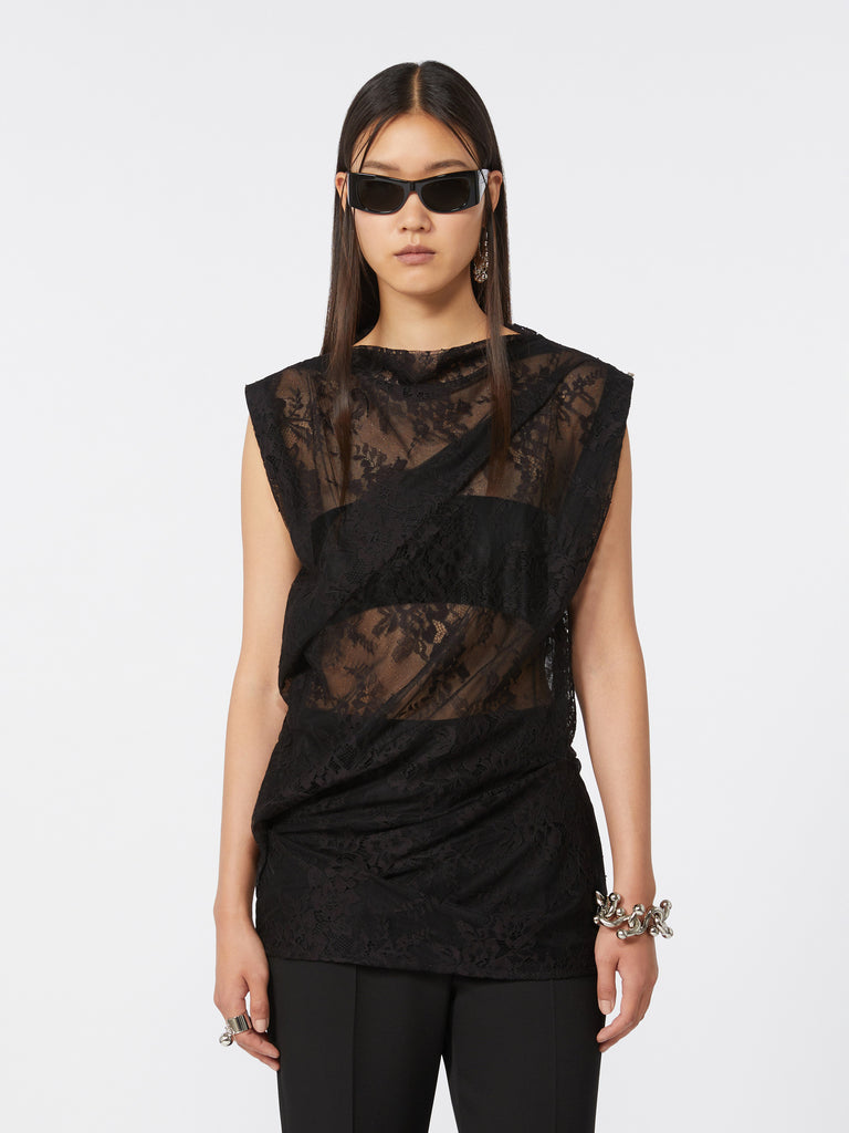 max mara two-tone lace top