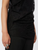 max mara two-tone lace top for women