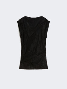 Two-Tone Lace Top for Women - Black - Max Mara UAE