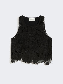 Short Macramé Top for Women - Black - Max Mara UAE