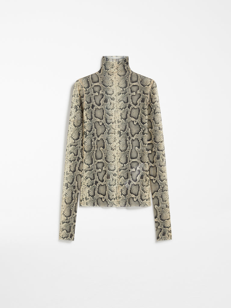 Printed tulle T-shirt