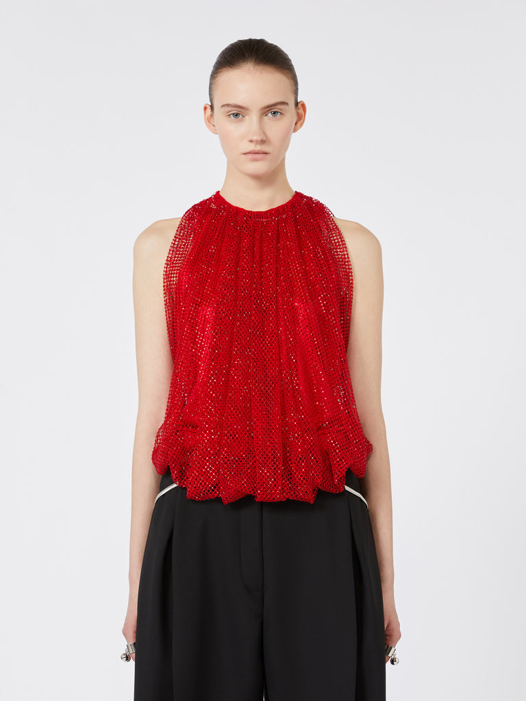 max mara mesh top with crystals
