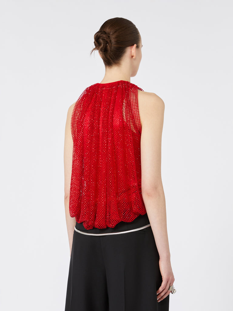max mara mesh top with crystals