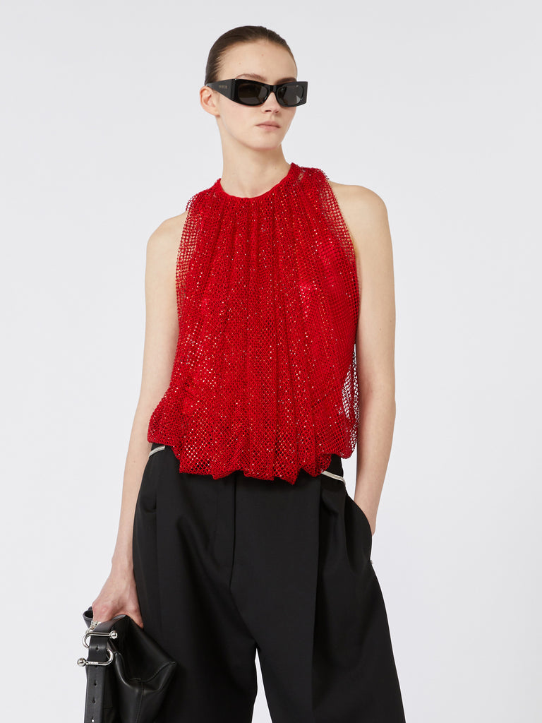 max mara mesh top with crystals