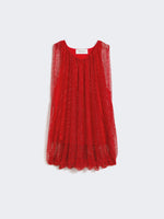 Mesh Top With Crystals for Women - Red - Max Mara UAE