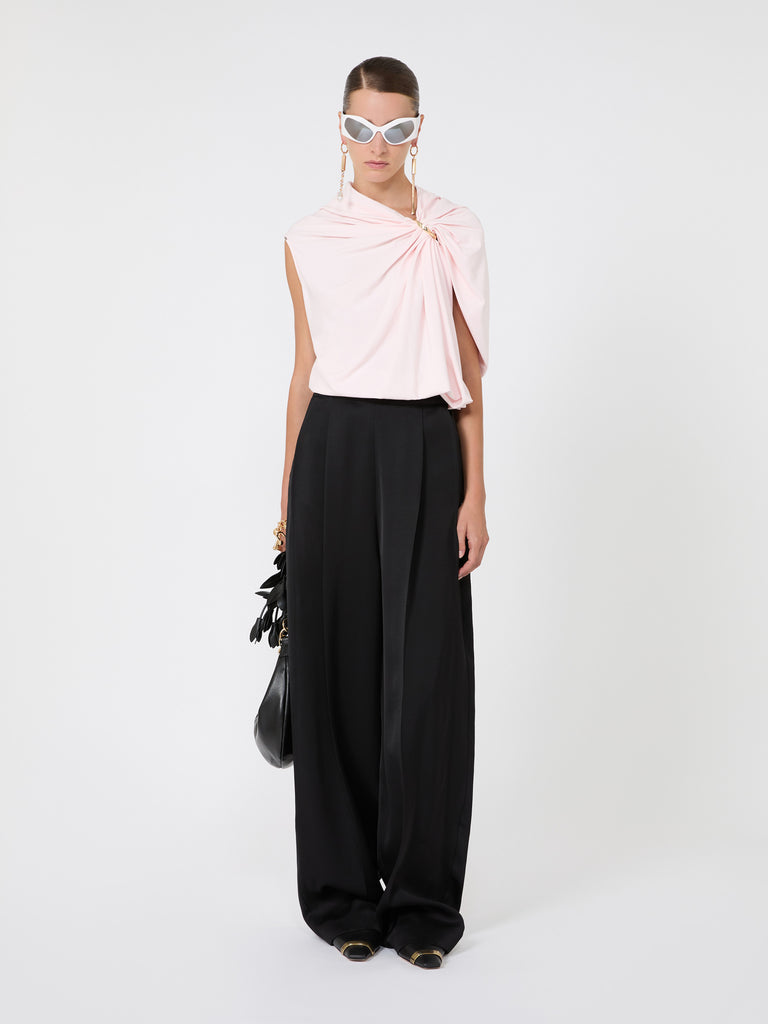 max mara draped fluid jersey top