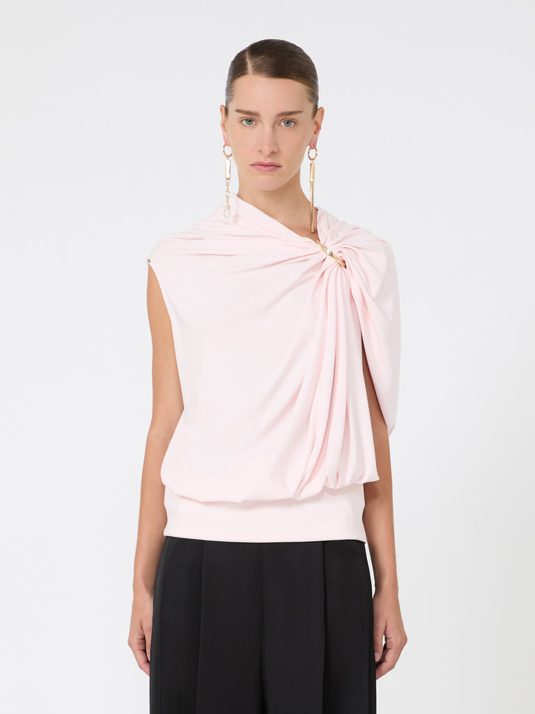 max mara draped fluid jersey top
