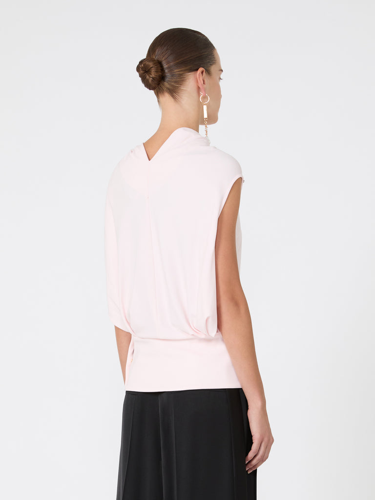 max mara draped fluid jersey top