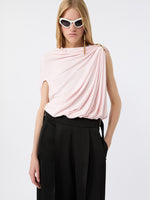 max mara draped fluid jersey top for women