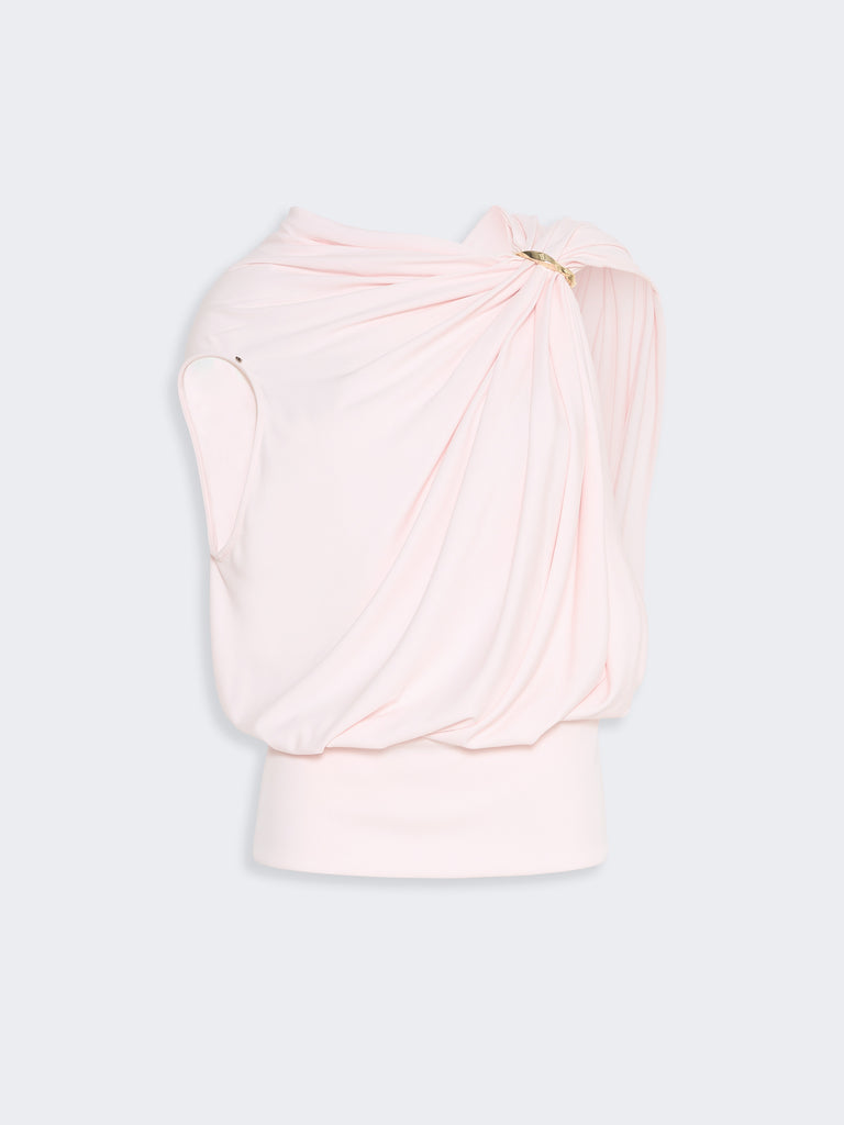 max mara draped fluid jersey top