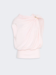 Draped Fluid Jersey Top for Women - Powder - Max Mara UAE