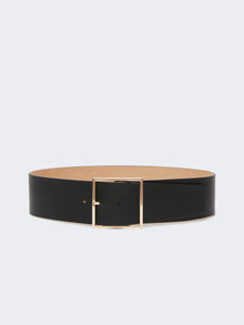 Wide Leather Belt for Women - Black - Max Mara UAE
