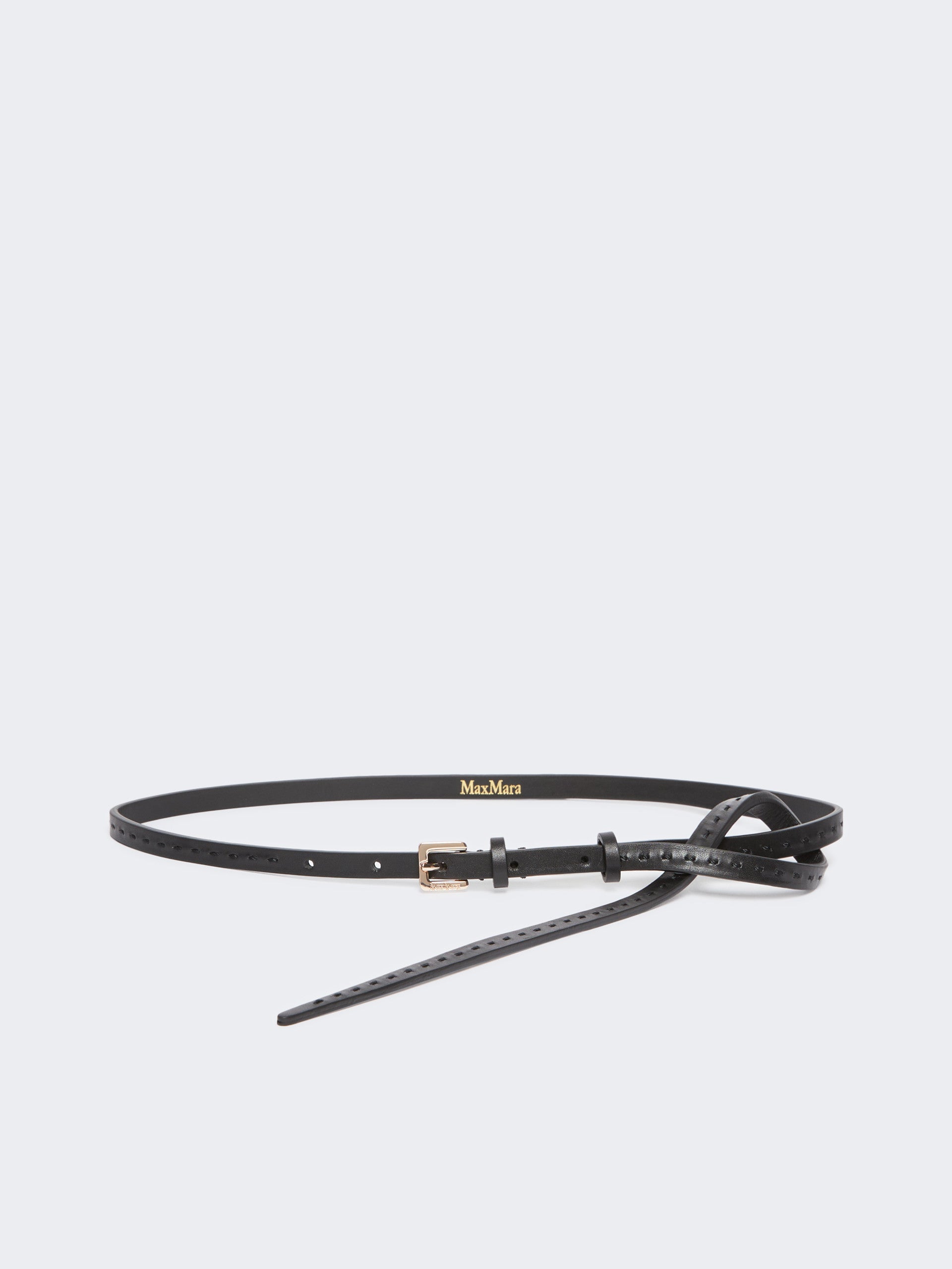 max mara natural leather belt for women