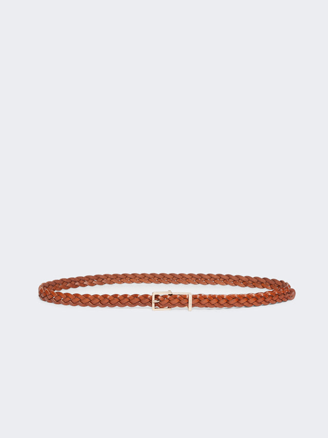 max mara woven leather belt for women