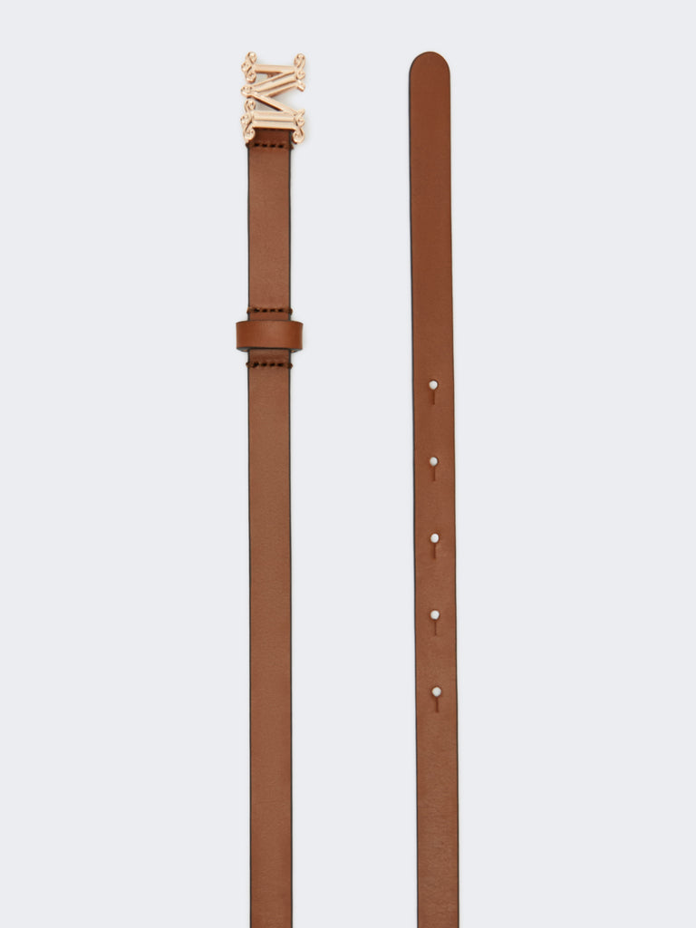 max mara leather monogram belt