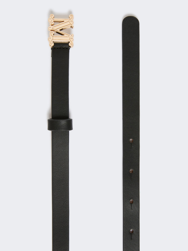 max mara leather monogram belt