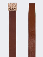 max mara leather belt for women