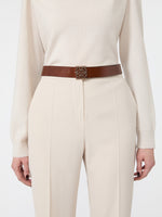 max mara leather belt for women