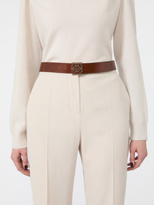 max mara leather belt for women