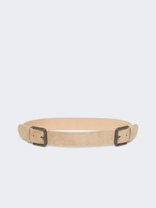 Studded Leather Belt for Women - Beige - Max Mara UAE