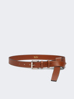 Leather Belt for Women - Tobacco - Max Mara UAE