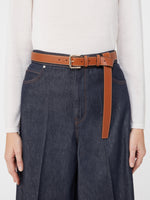 Leather Belt for Women - Tobacco - Max Mara UAE